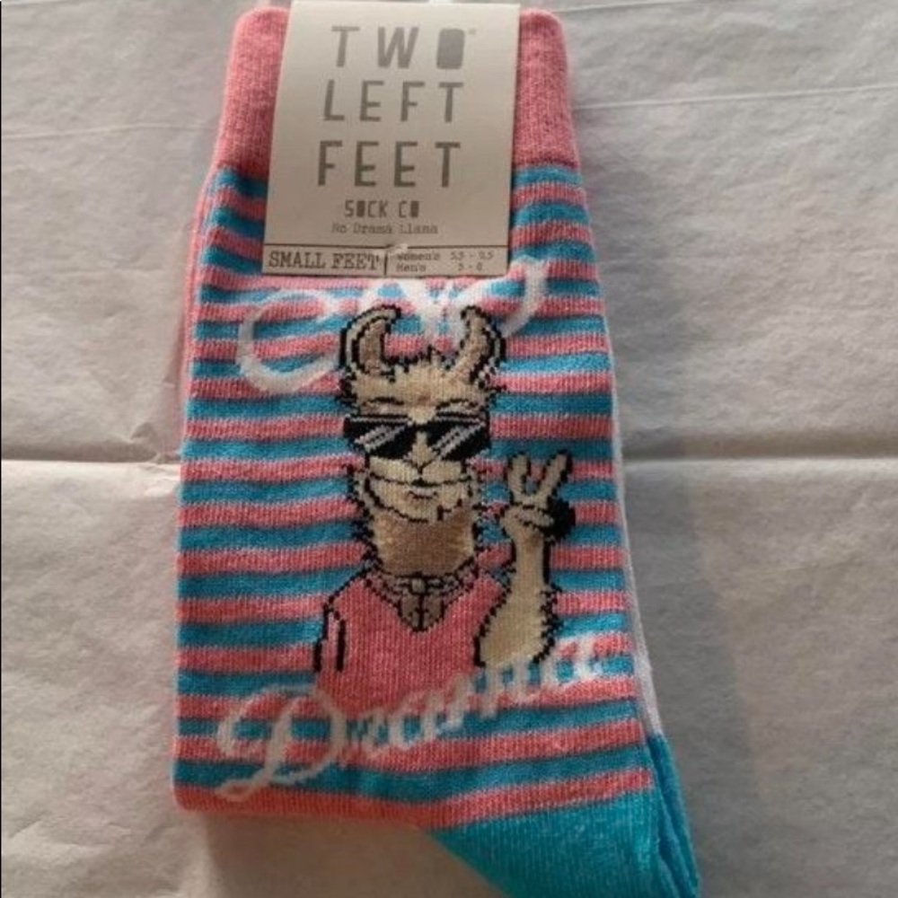 Nwt Two left feet llama socks